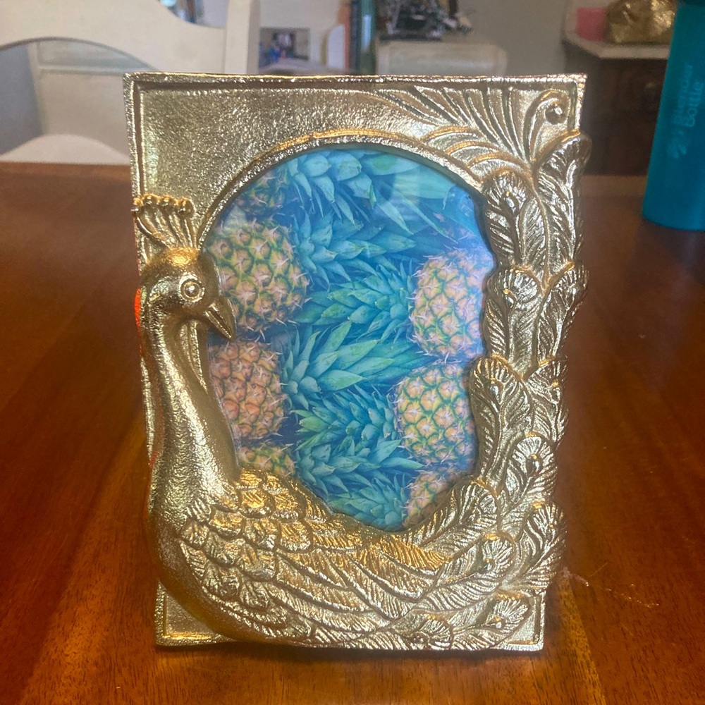 Beautiful peacock gold picture frame